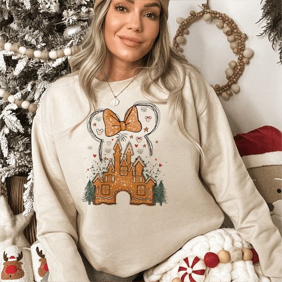 Enchanted Gingerbread Castle Sand Sweatshirt - Picture 2 of 6
